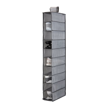 Simplify 10 Shelf  Shoe Organizer in Heather Grey 25428-HEATHER